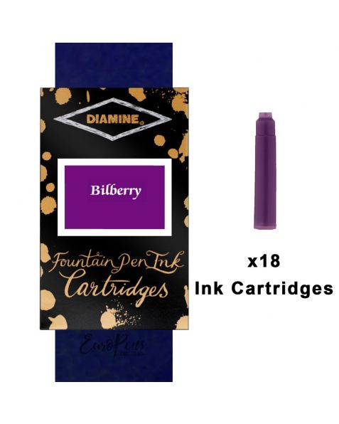 Diamine Ink Cartridges - 18pack-Bilberry
