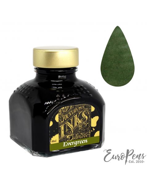 Diamine 80ml Bottled Ink - Evergreen