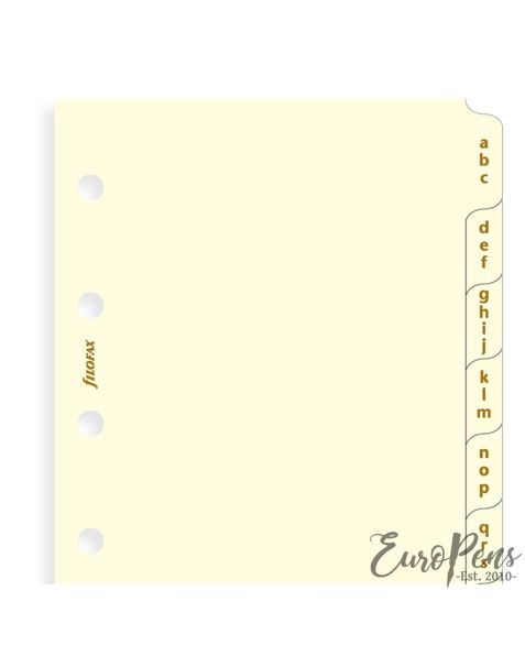 Filofax - Mini - Cotton Cream A-Z Index 3 Letters