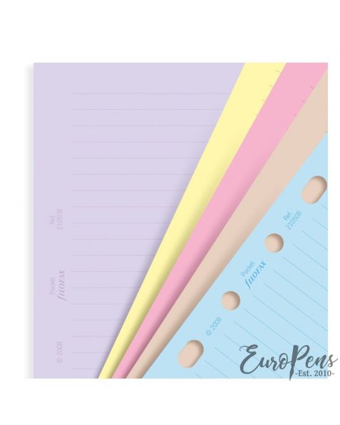 Filofax Pocket Classic Coloured Ruled Notepaper
