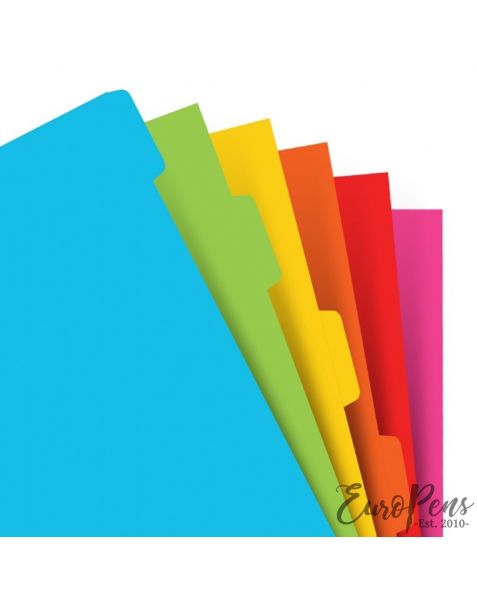 Filofax A5 Bright Coloured Indices Assorted