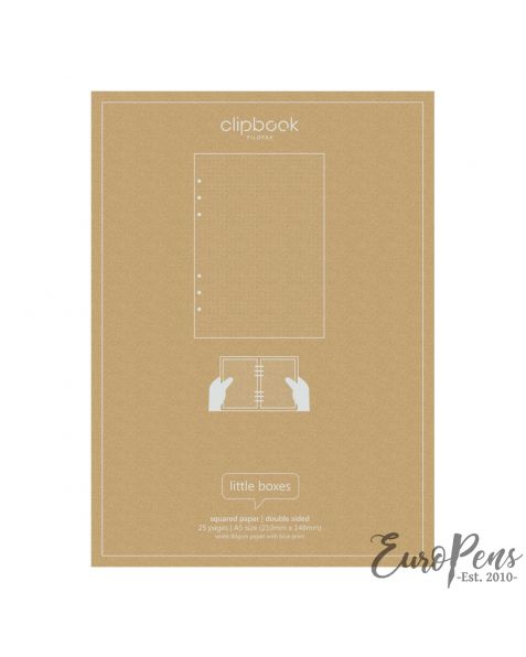 Filofax A5 Clipbook Squared Refill Paper