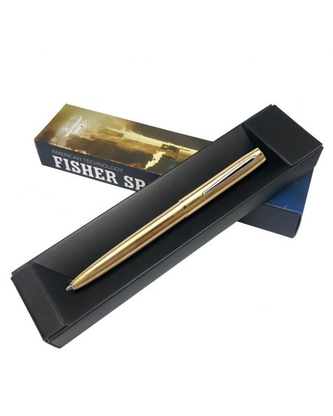 Fisher Space Pen Cap-O-Matic Ballpoint Pen - Brass (FM4RAW)