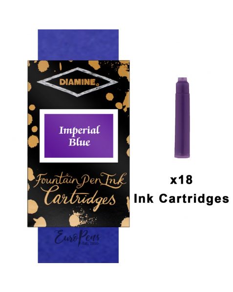 Diamine Ink Cartridges - 18pack-Imperial Blue