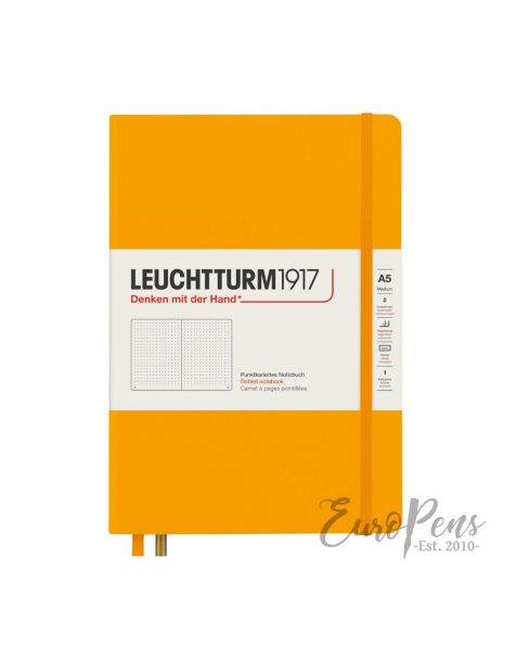 Leuchtturm1917 Notebook (A5) Medium Hardcover - Rising Sun Orange - Dotted