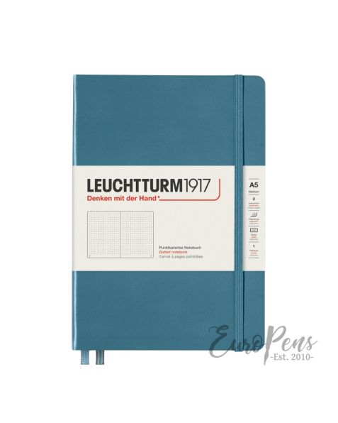Leuchtturm1917 Notebook (A5) Medium Hardcover - Rising Stone Blue - Dotted