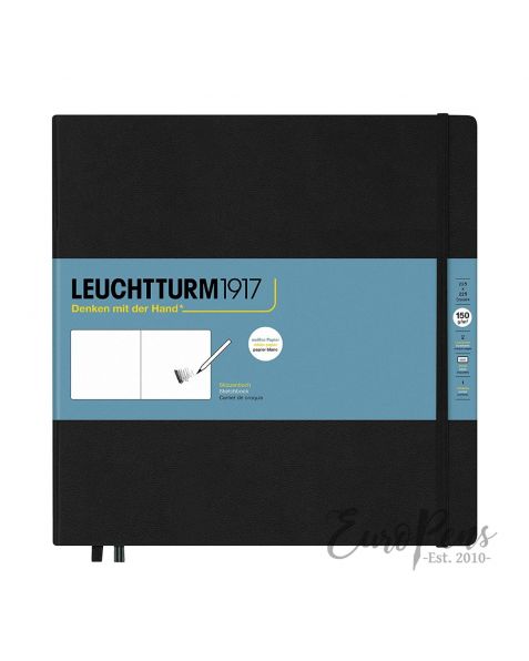 Leuchtturm1917 150Gsm Sketchbook - Square Hardcover - Black