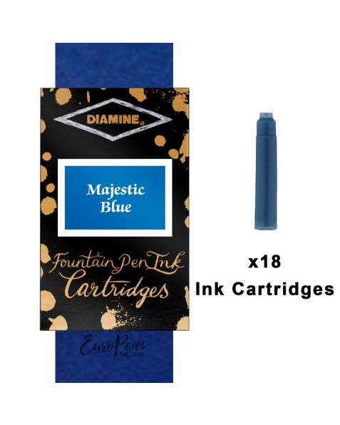 Diamine Ink Cartridges - 18pack-Majestic Blue
