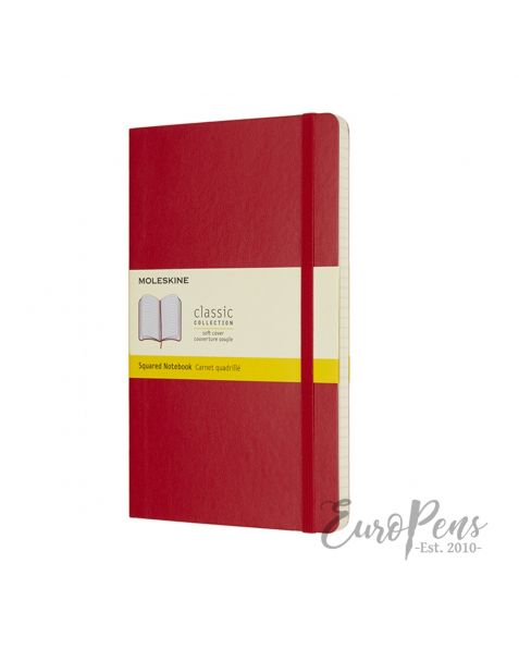 Moleskine Notebook - Large (A5) Softcover - Scarlet Red - Squared
