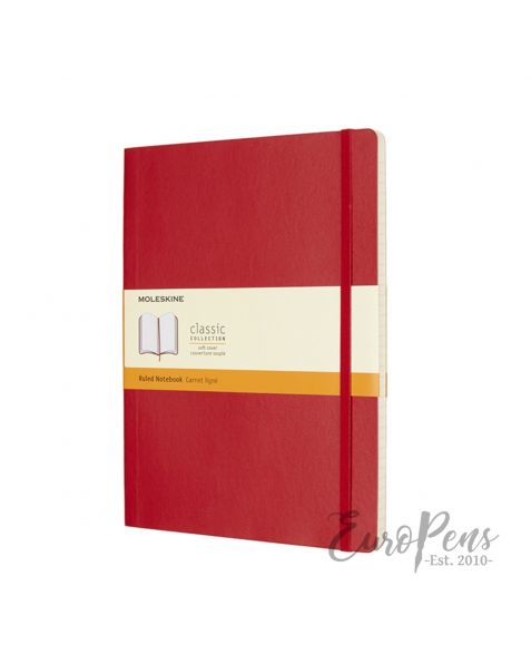 Moleskine Notebook - X-Large Softcover - Scarlet Red - Ruled