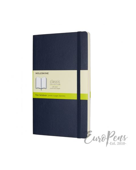 Moleskine Notebook - Large (A5) Softcover - Sapphire Blue - Plain