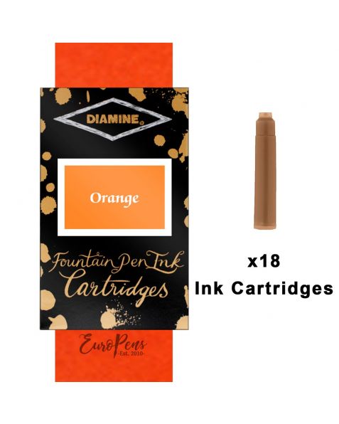 Diamine Ink Cartridges - 18pack-Orange