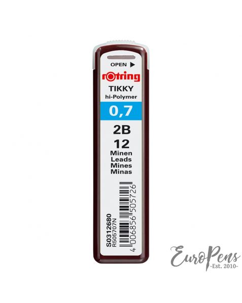 Rotring Pencil Leads - 12 Leads - 2B -  0.7 mm