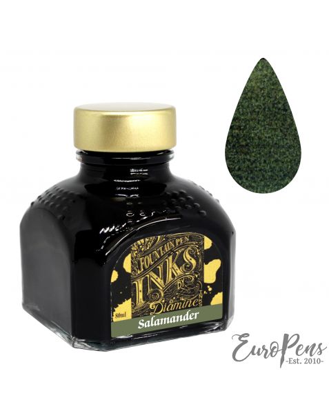 Diamine 80ml Bottled Ink - Salamander Green