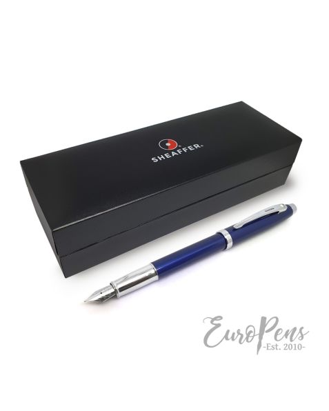 Sheaffer 100 SERIES Fountain Pen - Medium Nib - Blue Lacquer