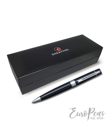 Sheaffer 300 Series Ballpoint Pen - Glossy Black Featuring Chrome Plate Trim