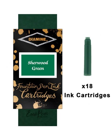 Diamine Ink Cartridges - 18pack-Sherwood Green