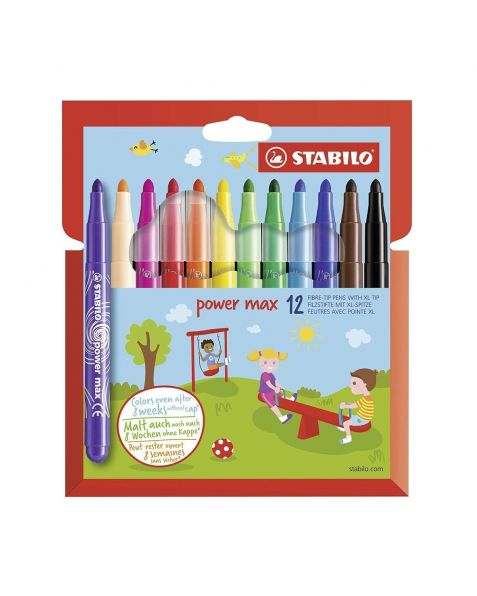 STABILO® Power Fibre Tip Pens - 12 280/12-01