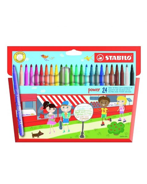 STABILO® Power Fiber Tip Pens - 24 280/24-01