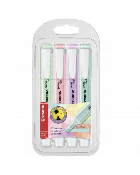 STABILO® Swing Cool Pastel - Wallet of 4 assorted colours