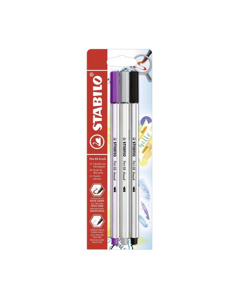 STABILO® Pen 68 - Brush - 3 Pack