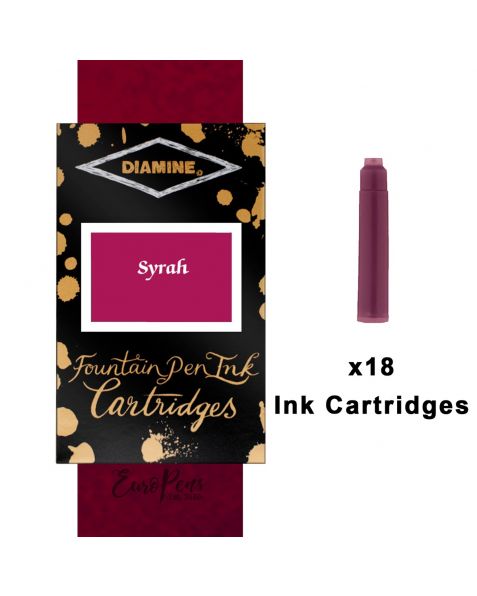 Diamine Ink Cartridges - 18pack-Syrah